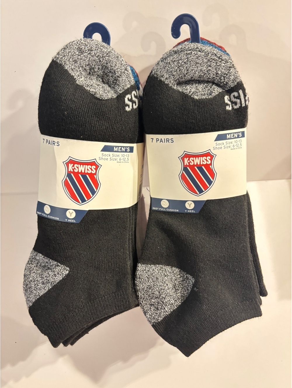 K-Swiss Men’s Low Cut Socks 14 Pair Lot Cushioned Size 10-13 NWT